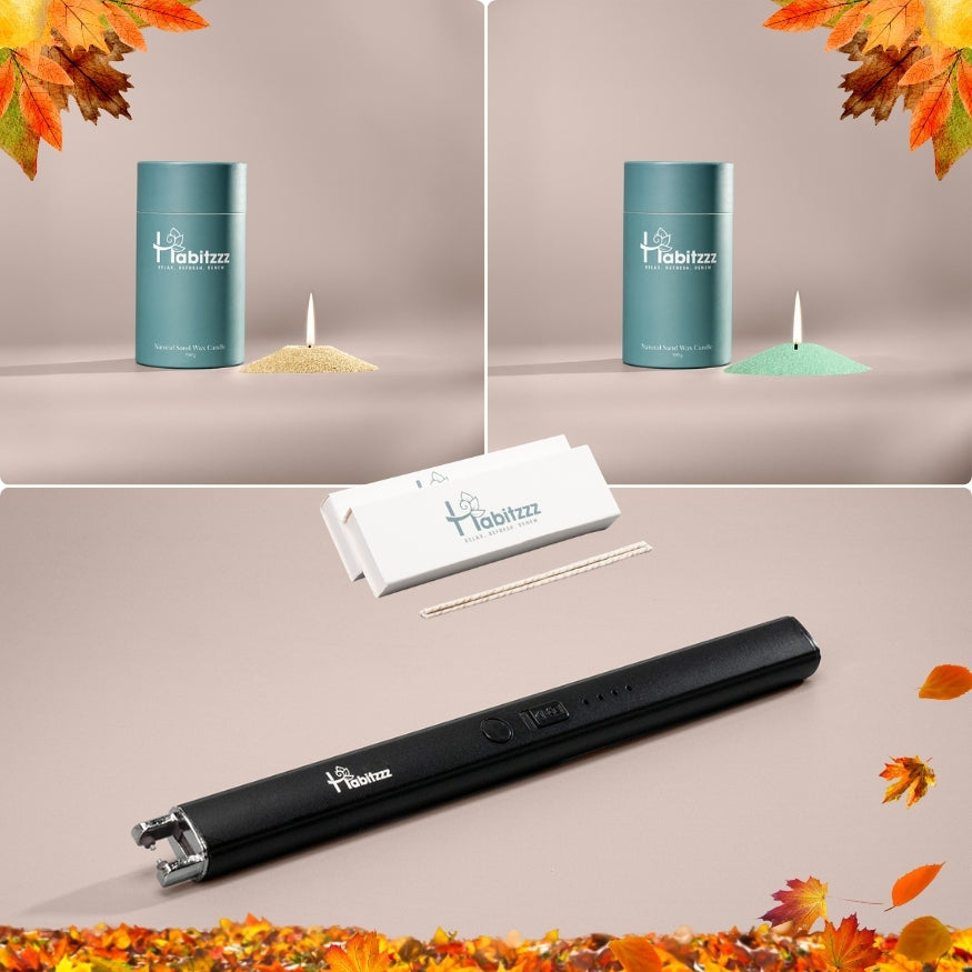 SandWax Kaarsenzand Herfst Cadeau Bundel