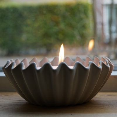 Keramieken Kaarsenschaal - Kaarsenzand Editie (Groot, 20 cm)