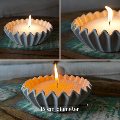 Keramieken Kaarsenschaal - Kaarsenzand Editie (Klein, 15 cm)