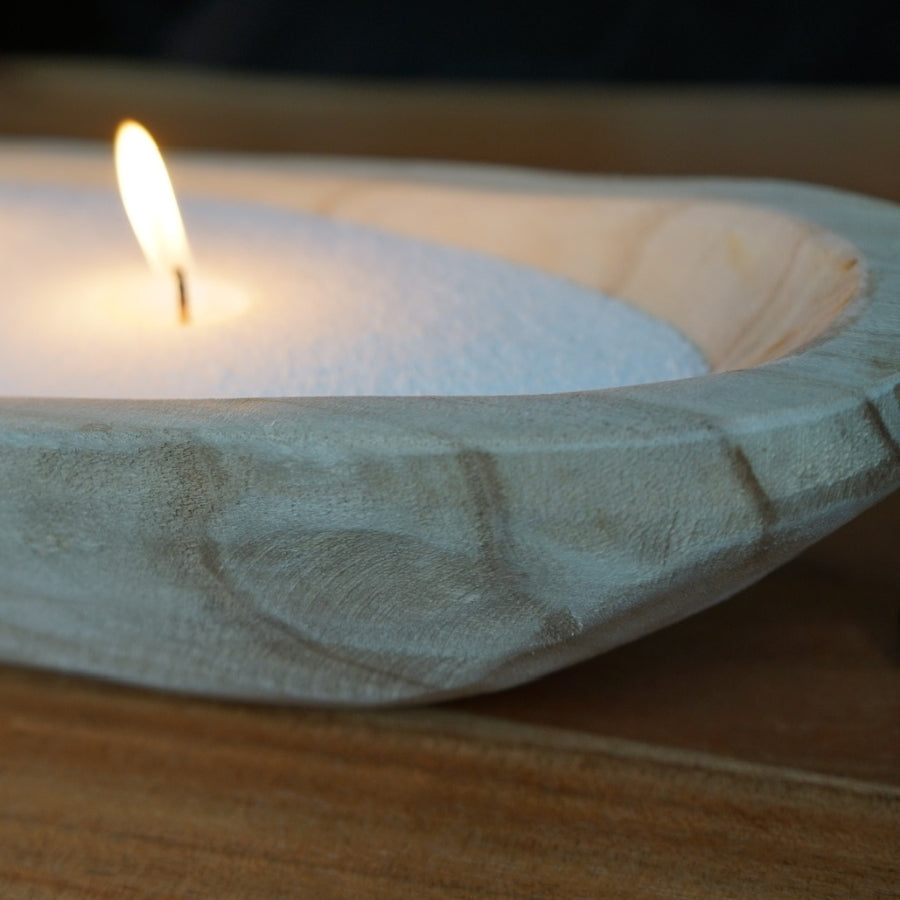 Houten Kaarsenschaal - Kaarsenzand editie (60cm)